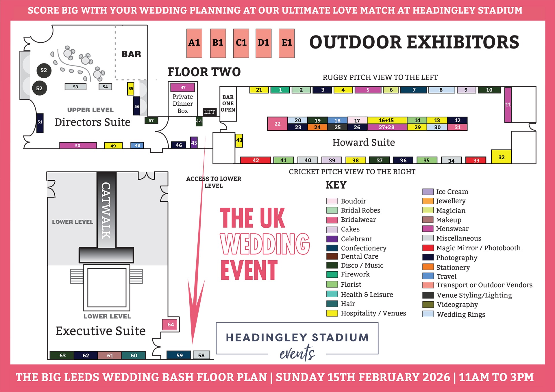 The Big Leeds Wedding Bash Floor Plan | Sunday 15th February 2026