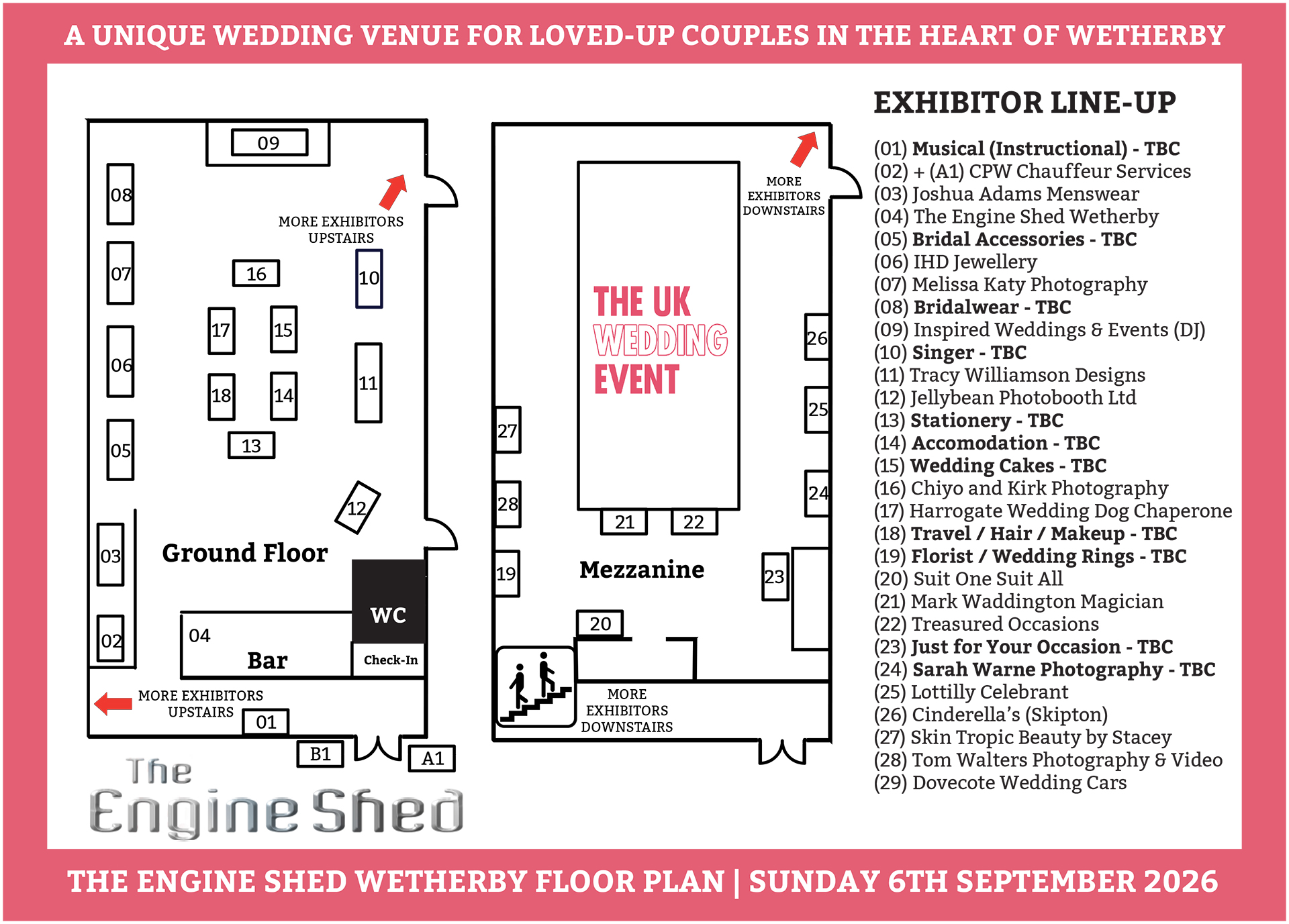 The Engine Shed Wetherby Floor Plan | Sunday 6th September 2026