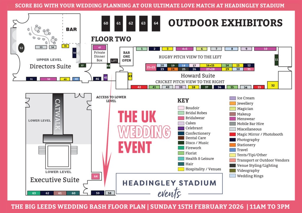 The Big Leeds Wedding Bash Floor Plan | Sunday 15th February 2026
