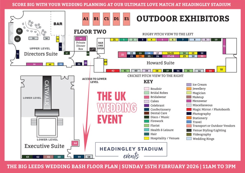 The Big Leeds Wedding Bash Floor Plan | Sunday 15th February 2026