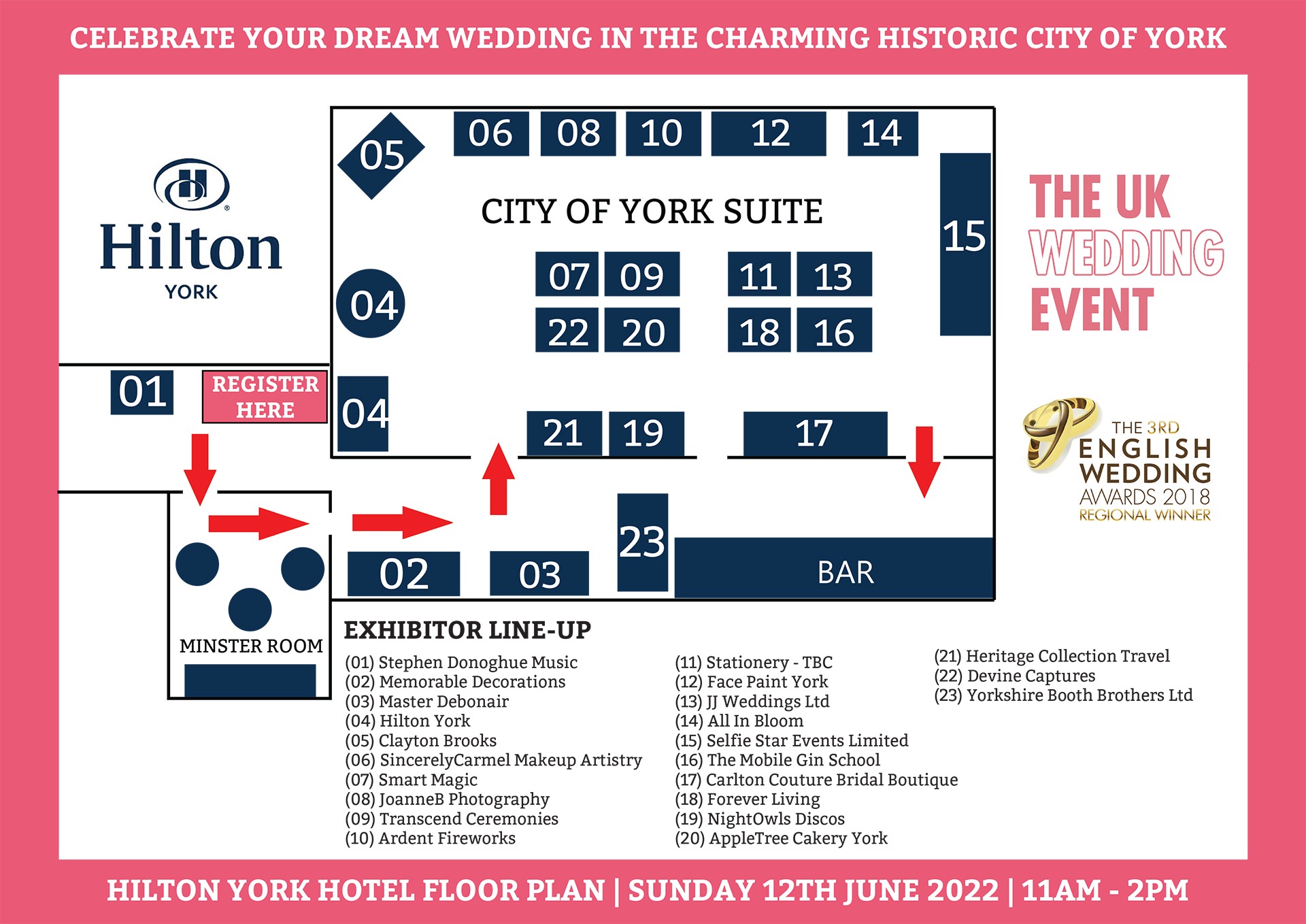 Hilton York Wedding Fayre Floor Plan