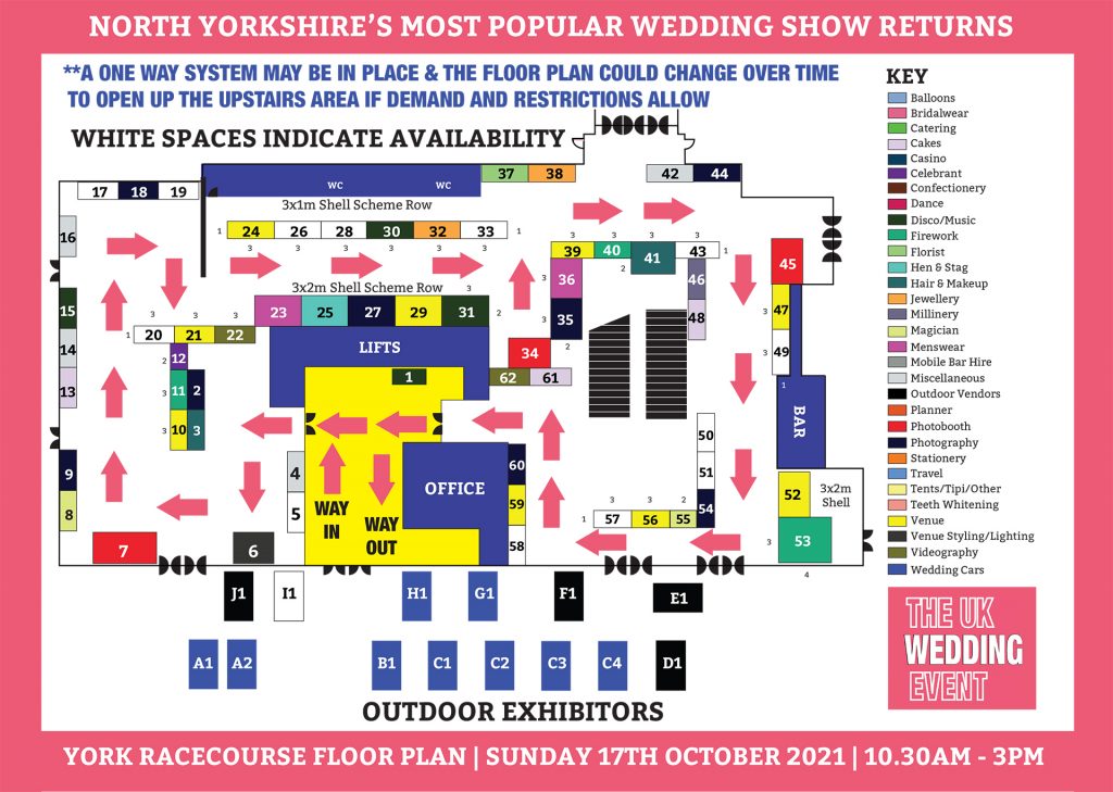 York Racecourse wedding show floor plan