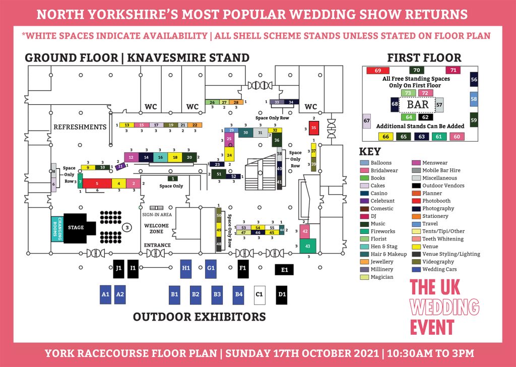 York Racecourse Wedding Show Floor Plan - Oct 2021