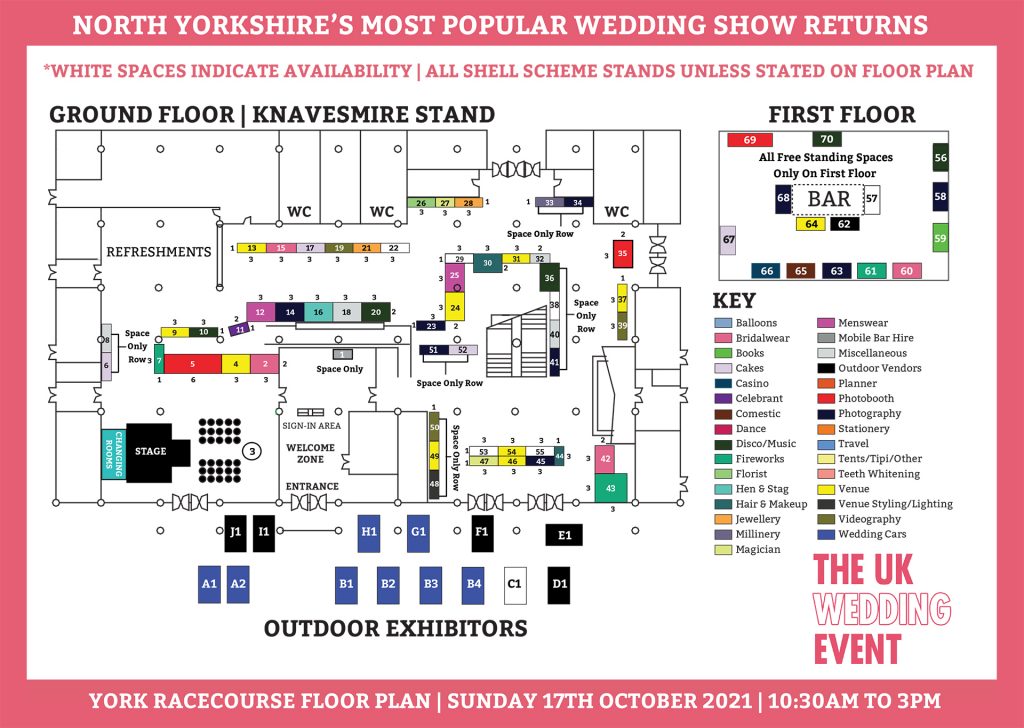 York Racecourse Wedding Fayre Floor Plan