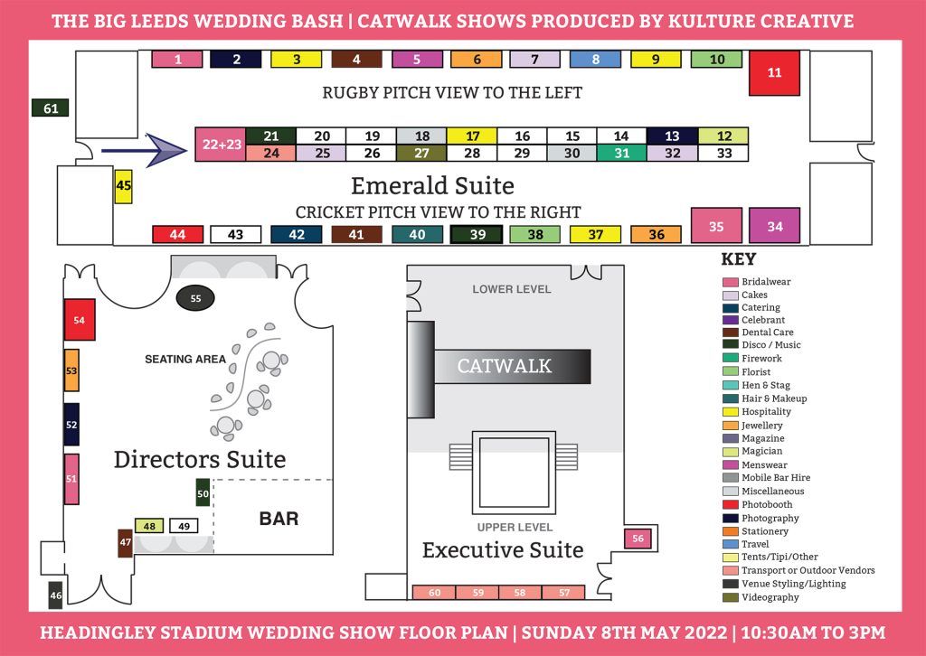 Headingley Stadium Wedding Show Floor Plan