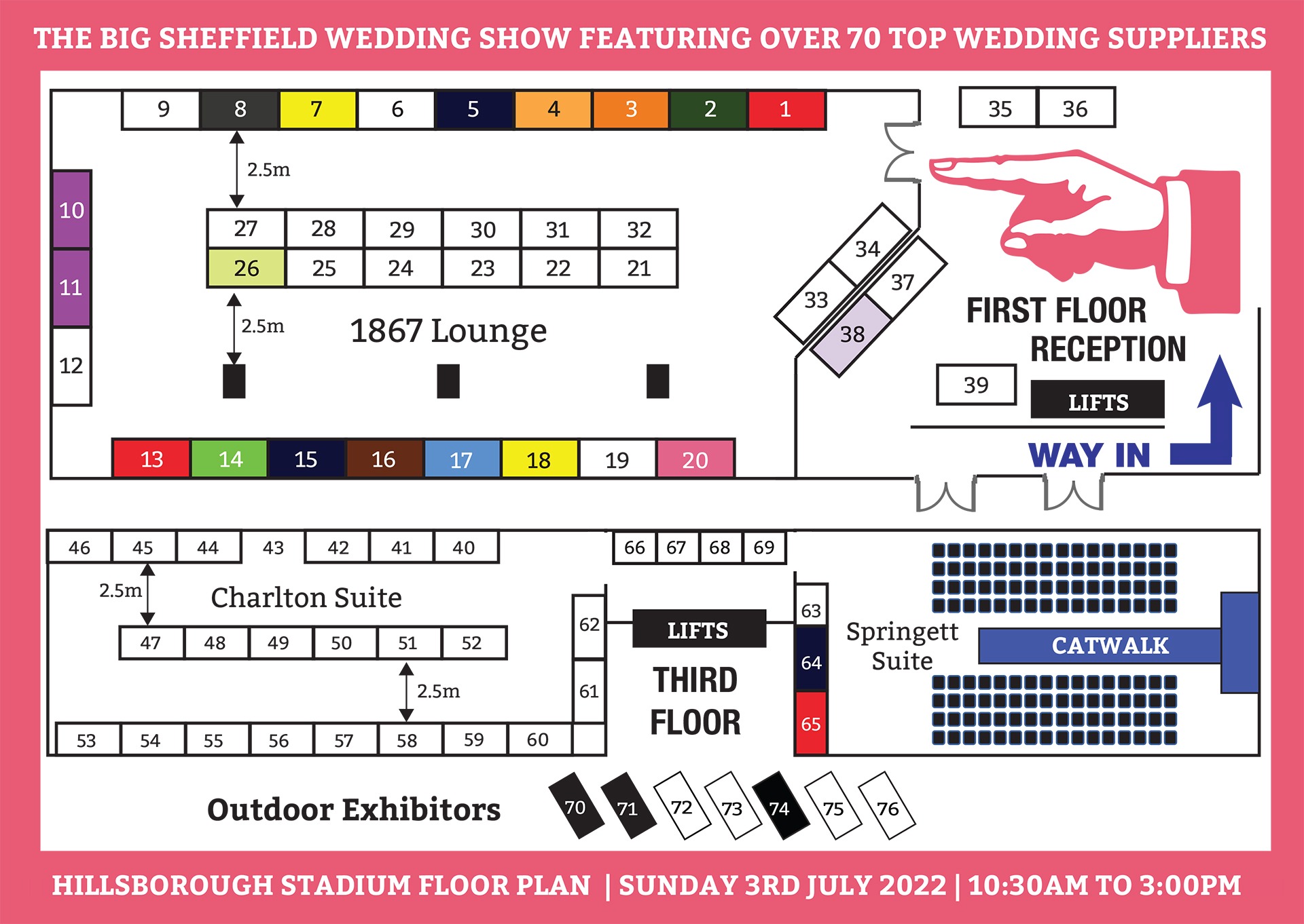 Hillsborough Stadium Wedding Show Floor Plan