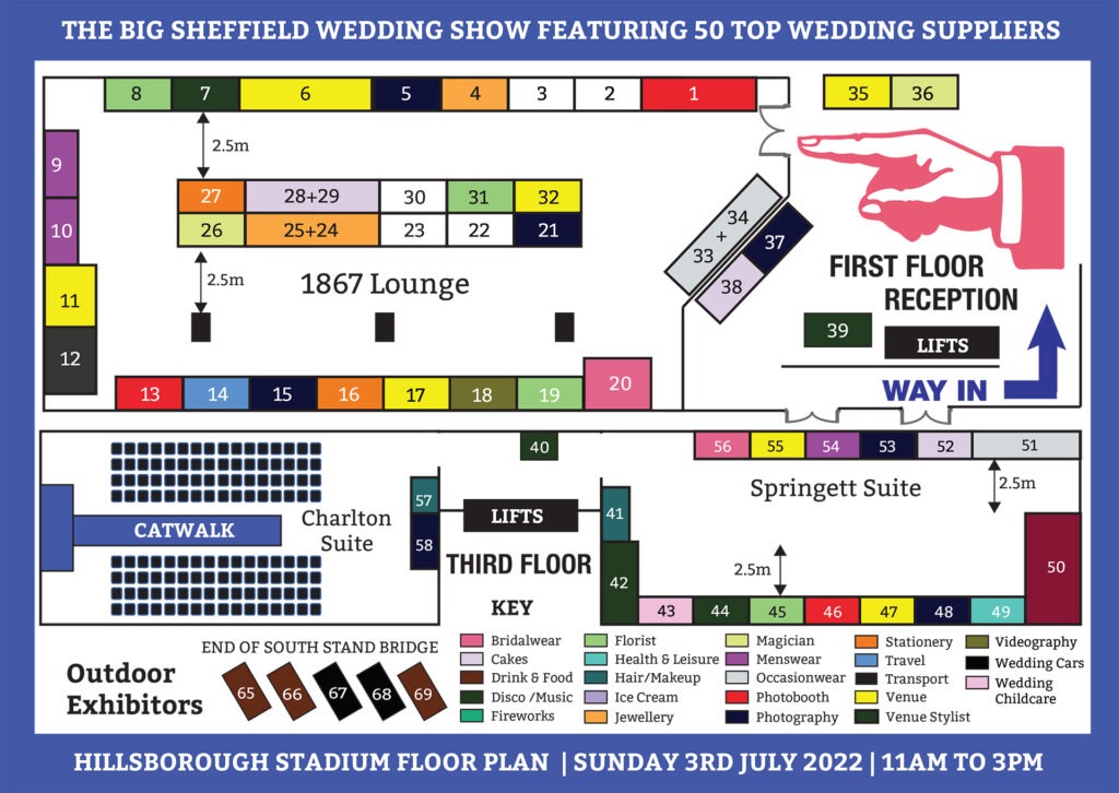 The Big Sheffield Wedding Show Floor Plan
