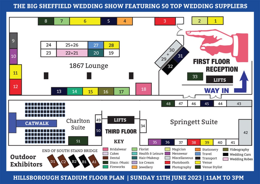 Hillsborough Wedding Show Floor Plan - June 2023