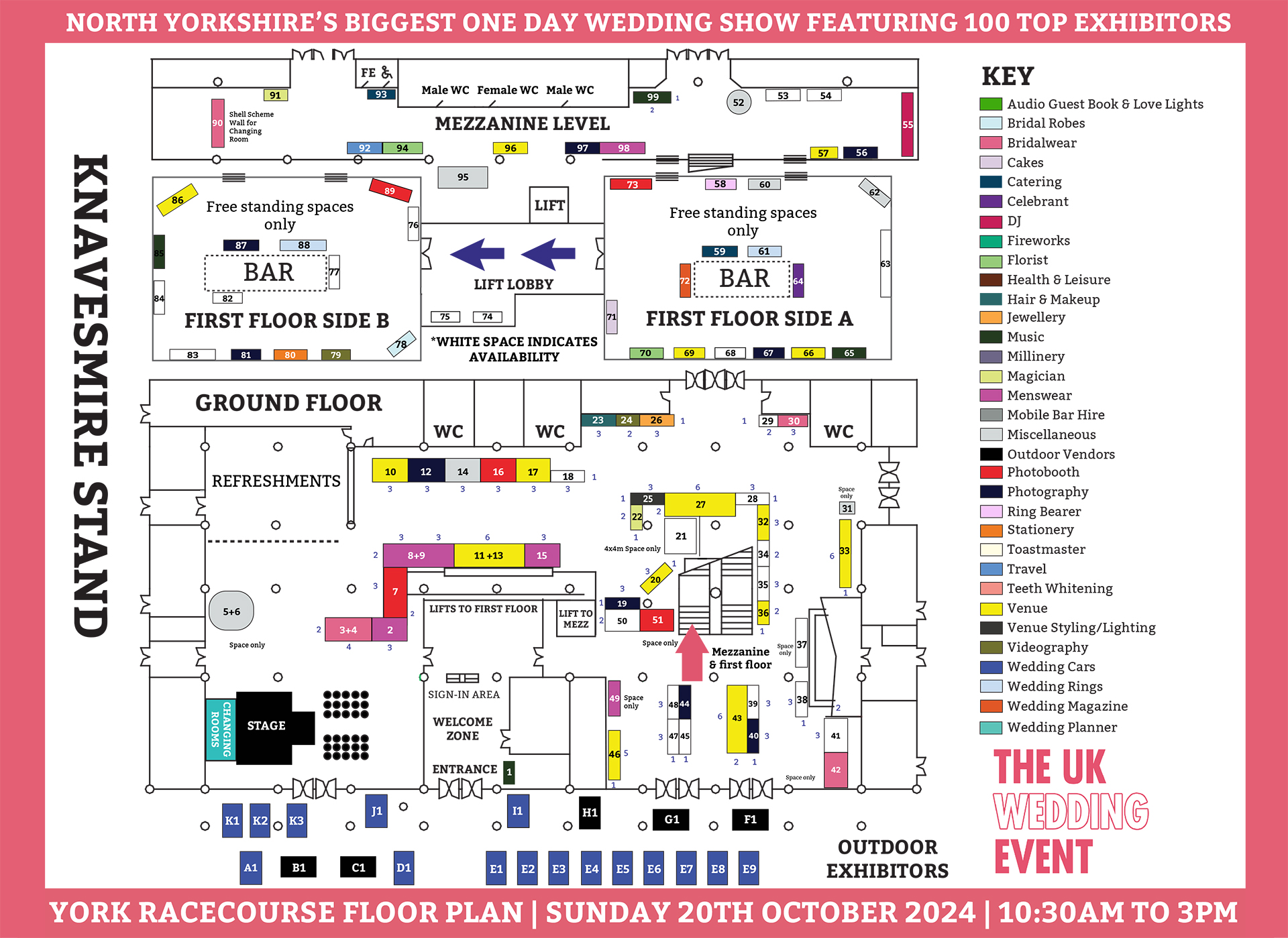 York Racecourse Wedding Show Floor Plan | October 2024