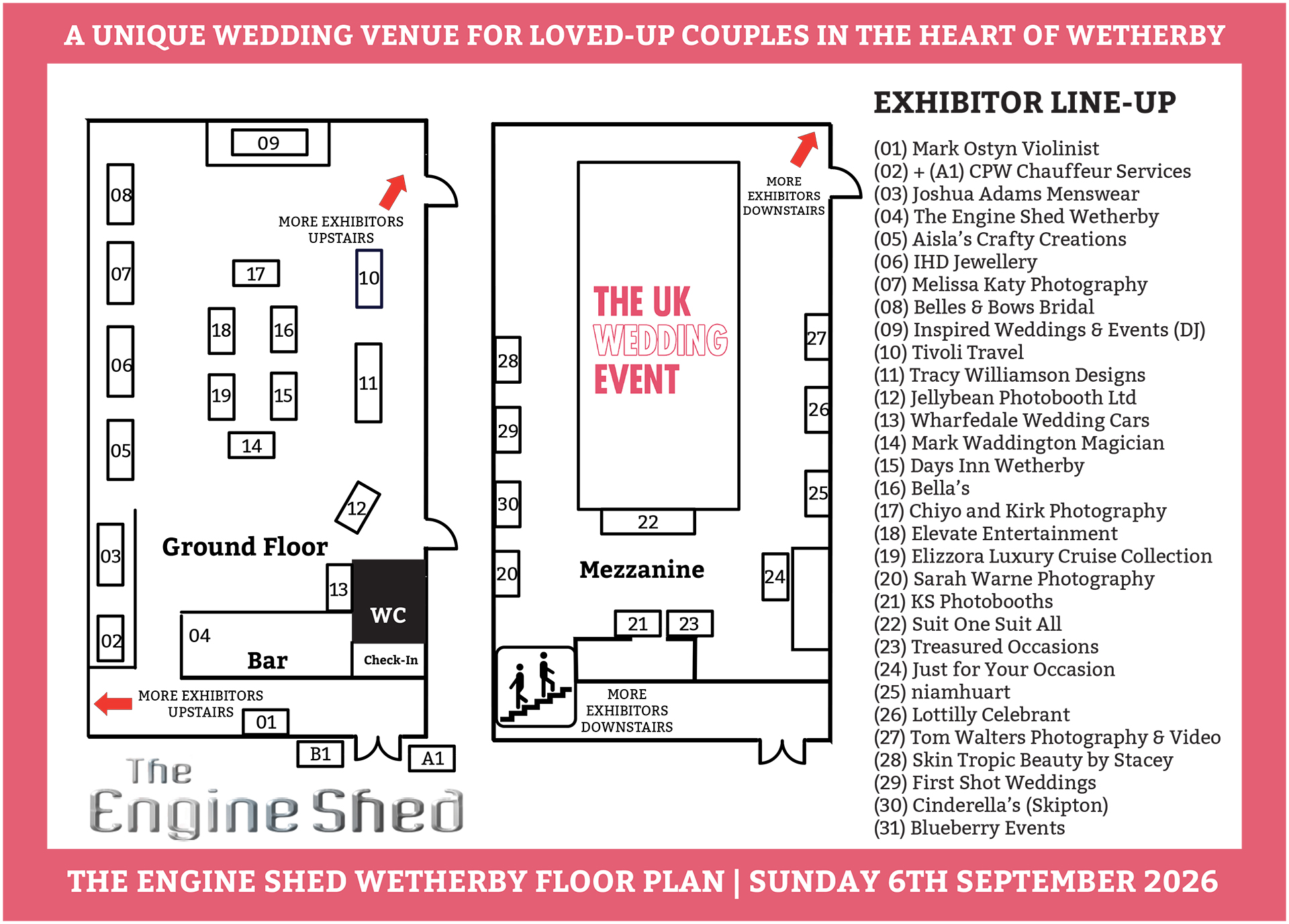 The Engine Shed Wetherby Floor Plan | Sunday 6th September 2026