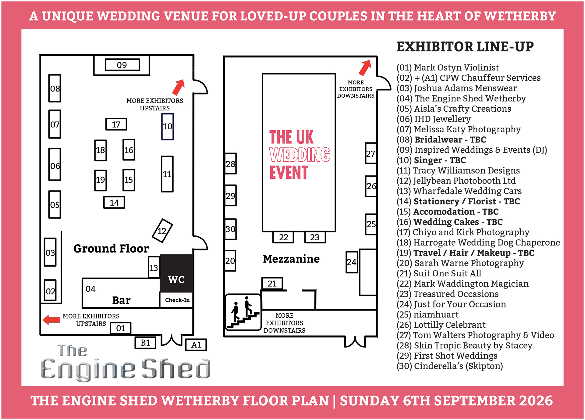 The Engine Shed Wetherby Floor Plan | Sunday 6th September 2026