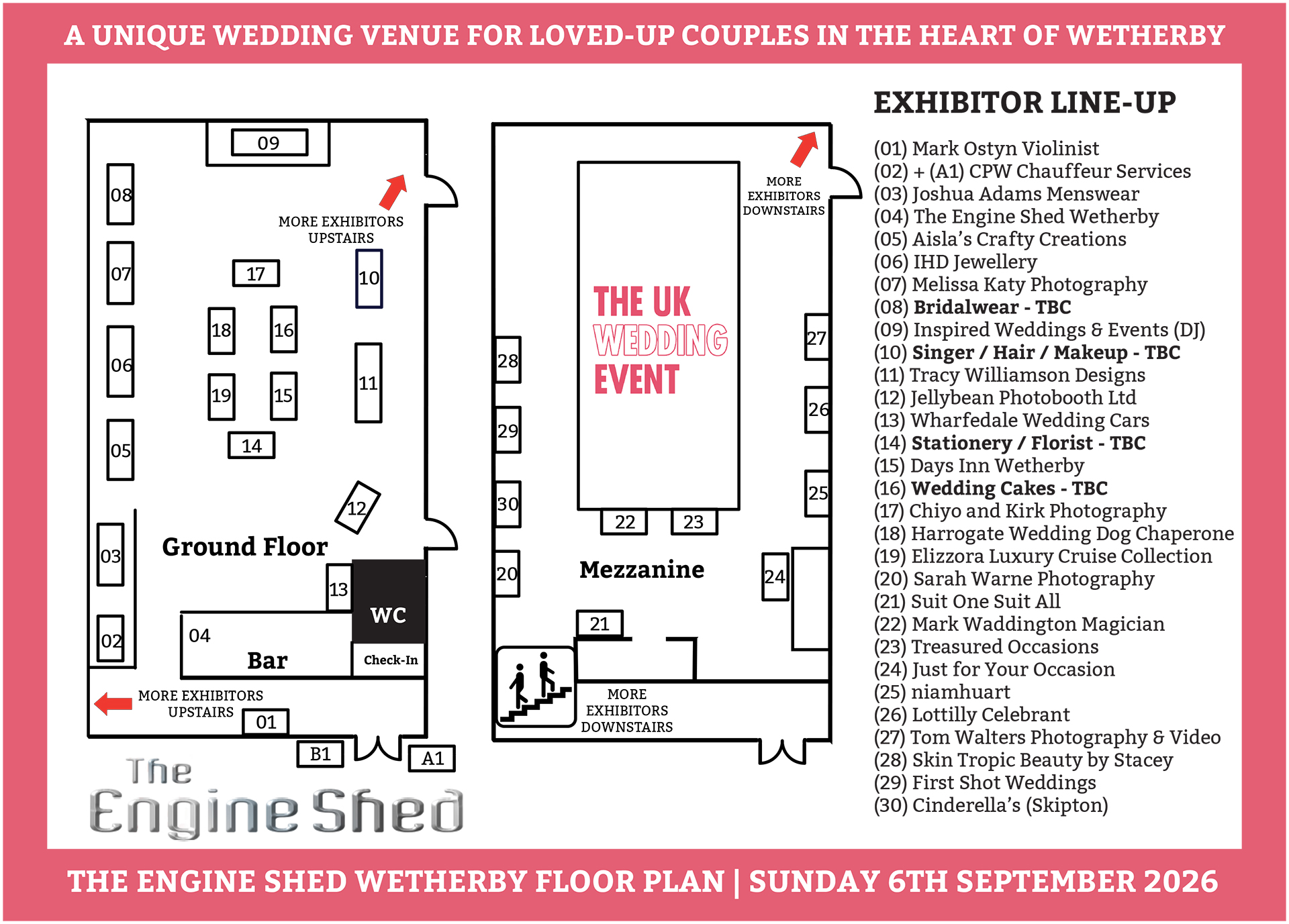 Engine Shed Wetherby Floor Plan | Sunday 6th September 2026
