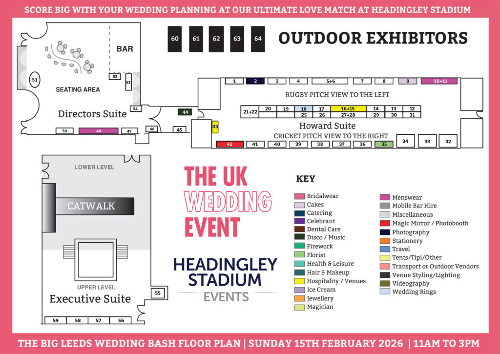 The Big Leeds Wedding Bash @ Headingley Stadium Floor Plan | Feb 2026