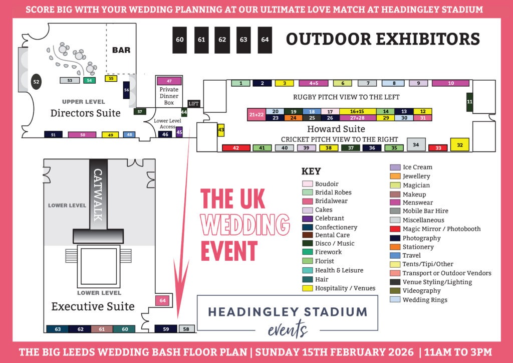 The Big Leeds Wedding Bash Floor Plan | Sun 15th Feb 2026