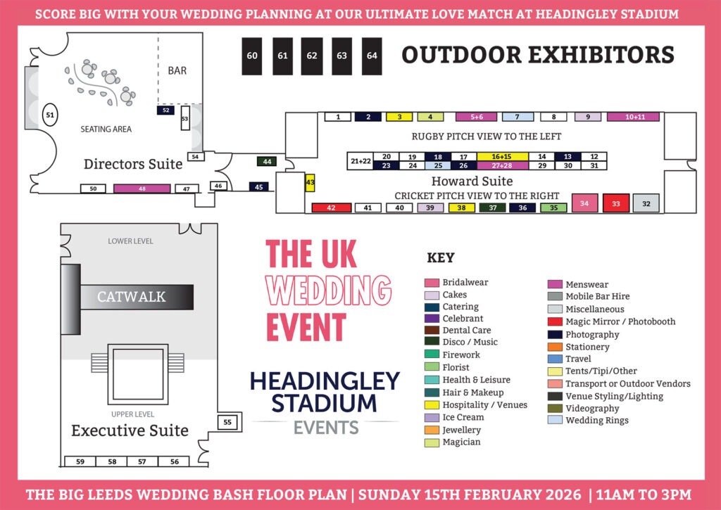 The Big Leeds Wedding Bash Floor Plan | Sunday 15th February 2026