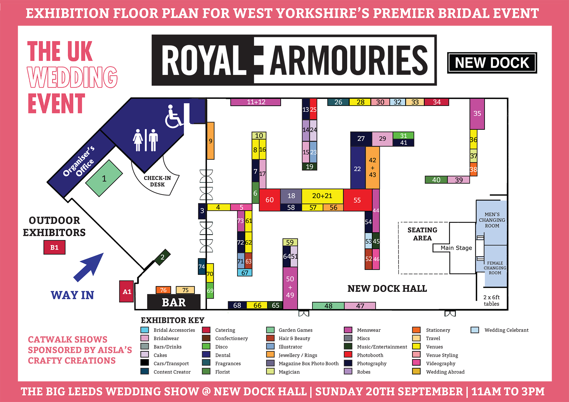 The Big Leeds Wedding Show Floorplan @ New Dock Hall | Sunday 20th September 2026